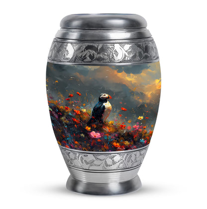 Colorful Personalized Bird Keepsake Urn for Mom - 10-inch, 200 cu in - Yatskia