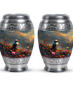 Artistic Puffin Bird Keepsake Urns - Colorful Floral Ashes Urn For Mom