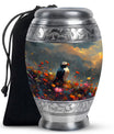 Artistic Puffin Bird Keepsake Urns - Colorful Floral Ashes Urn For Mom