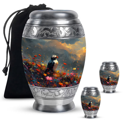 Colorful Personalized Bird Keepsake Urn for Mom - 10-inch, 200 cu in - Yatskia