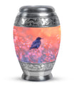 Solitary Bird Memorial Ashes Urn For Women - Pink Cremation Urn For Female