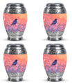 Solitary Bird Memorial Ashes Urn For Women - Pink Cremation Urn For Female