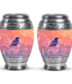 Solitary Bird Memorial Ashes Urn For Women - Pink Cremation Urn For Female
