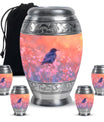 Solitary Bird Memorial Ashes Urn For Women - Pink Cremation Urn For Female