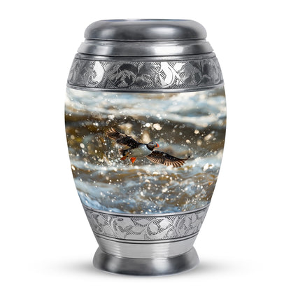 Personalized Bird Keepsake Urn for Dad - 10-inch, 200 cu in - Yatskia