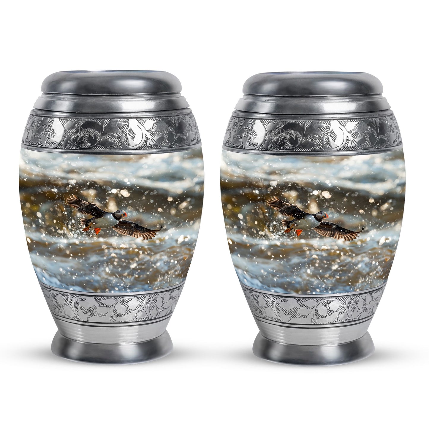 Personalized Bird Keepsake Urn for Dad - 10-inch, 200 cu in - Yatskia