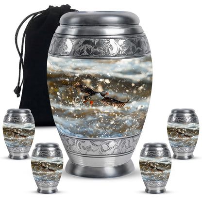Personalized Bird Keepsake Urn for Dad - 10-inch, 200 cu in - Yatskia