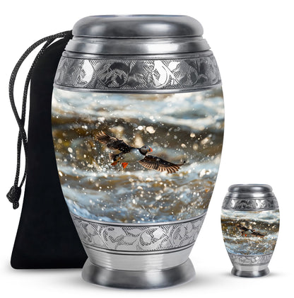 Personalized Bird Keepsake Urn for Dad - 10-inch, 200 cu in - Yatskia