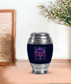 Artistic Lion Cremation Urn For Human Ashes - Neon Lion Art Urn For Men