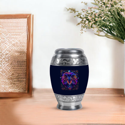 Personalized Lion Cremation Urn for Men - 10-inch, 200 cu in - Yatskia