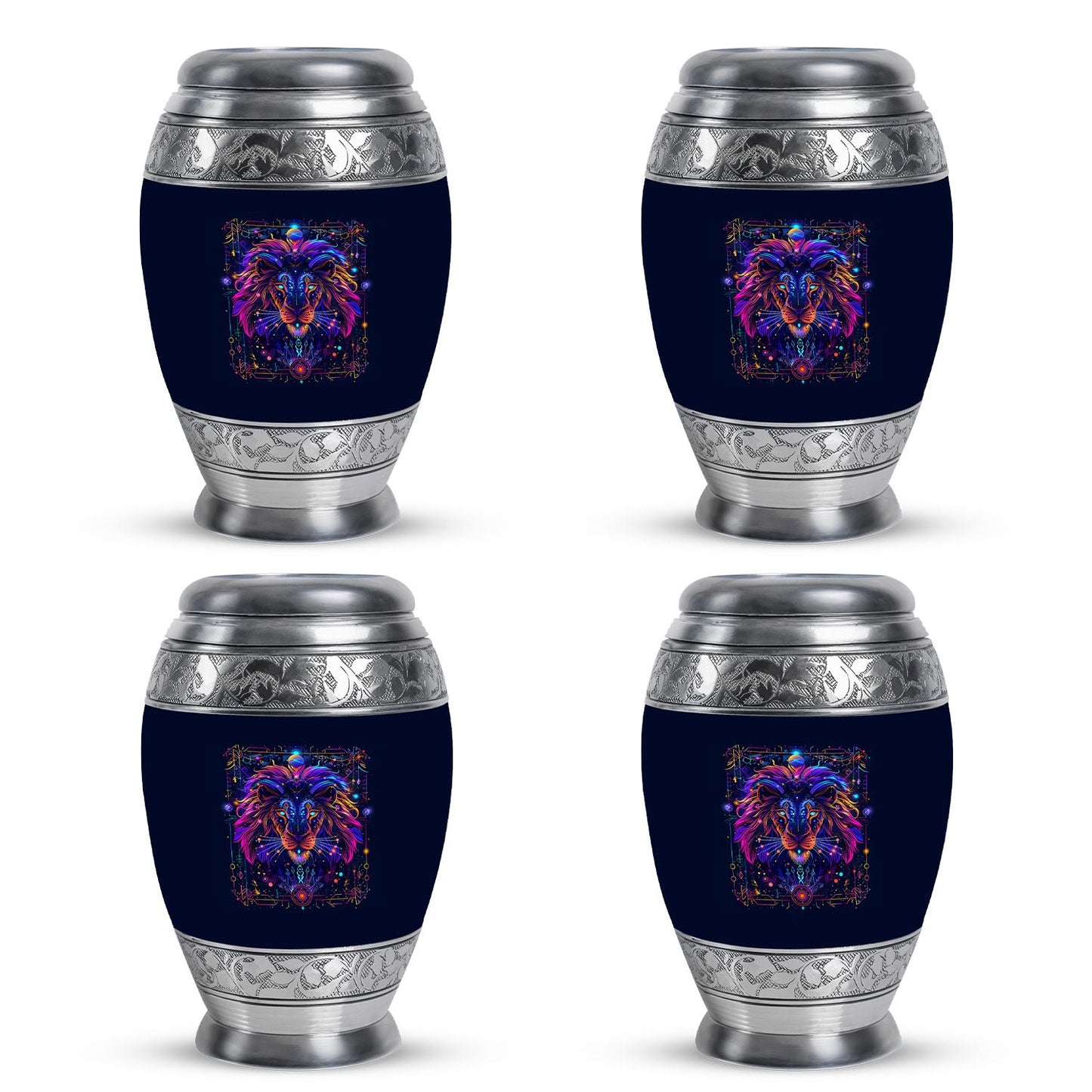 Personalized Lion Cremation Urn for Men - 10-inch, 200 cu in - Yatskia