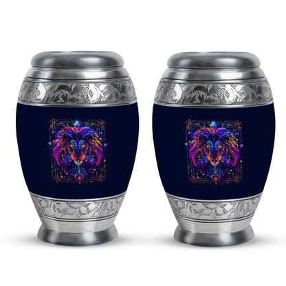 Personalized Lion Cremation Urn for Men - 10-inch, 200 cu in - Yatskia