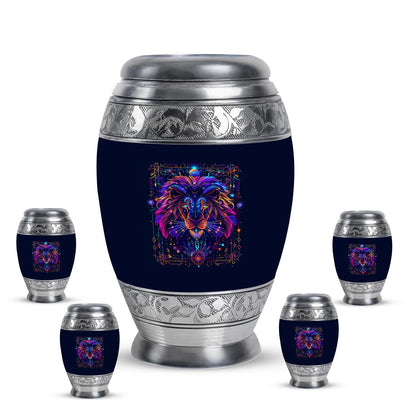 Personalized Lion Cremation Urn for Men - 10-inch, 200 cu in - Yatskia