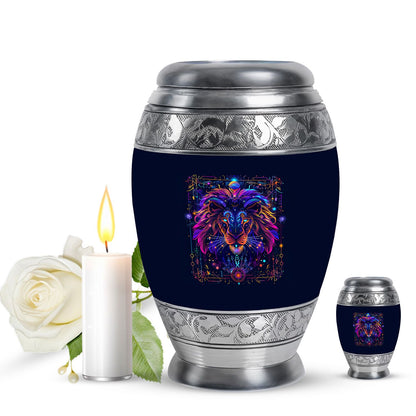 Personalized Lion Cremation Urn for Men - 10-inch, 200 cu in - Yatskia