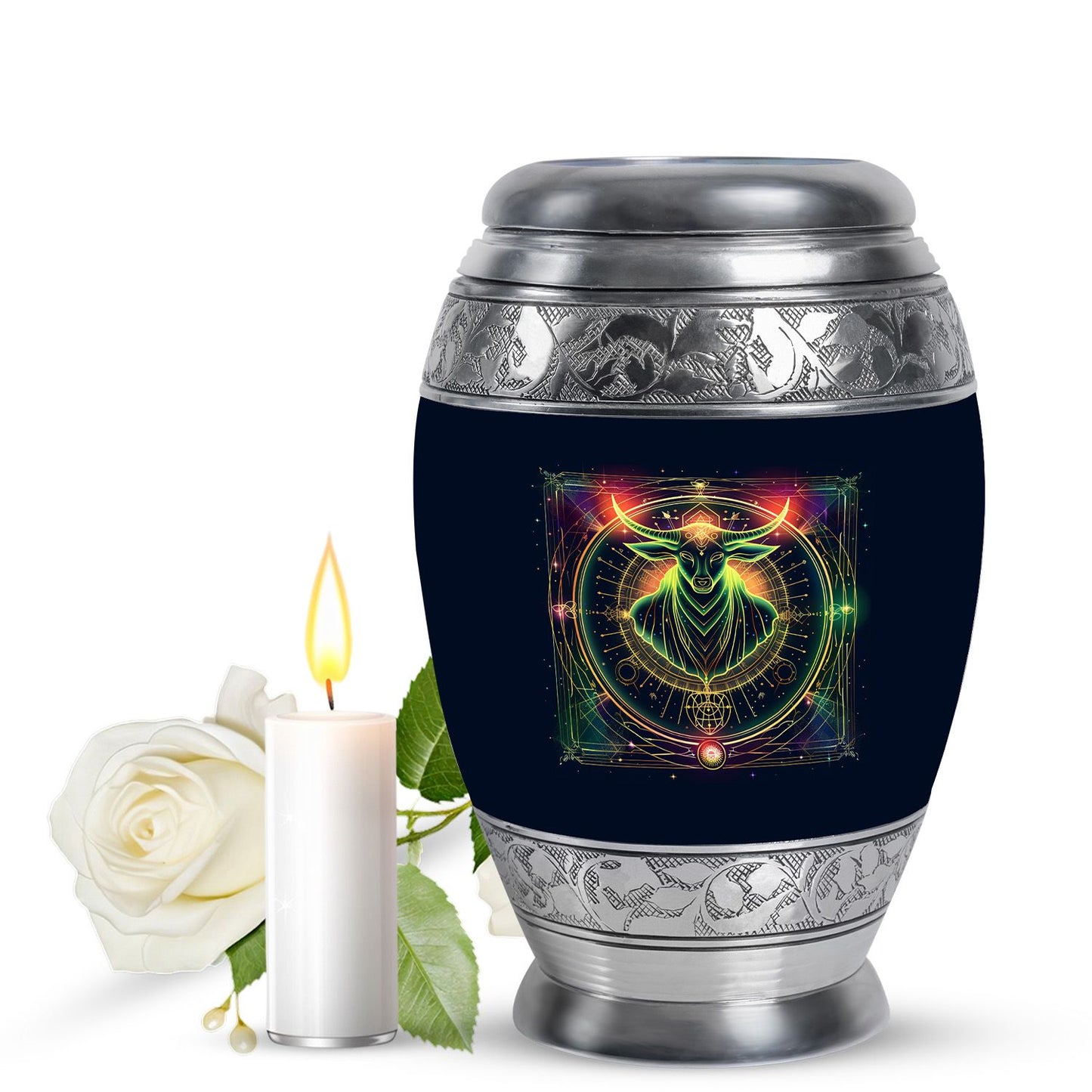 Personalized Spiritual Cremation Urn for Human Ashes - 10-inch, 200 cu in - Yatskia
