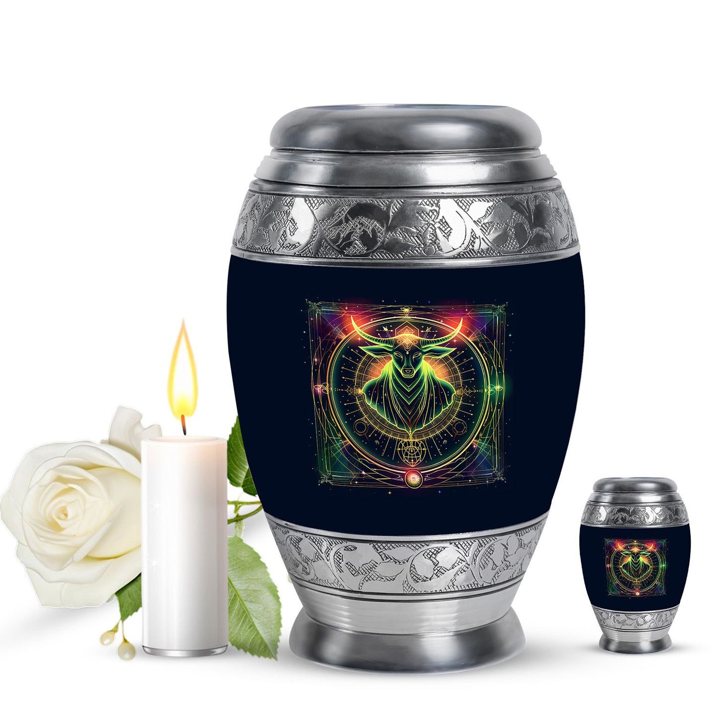 Personalized Spiritual Cremation Urn for Human Ashes - 10-inch, 200 cu in - Yatskia