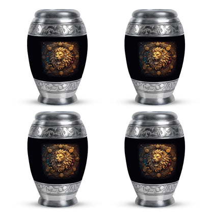 Personalized Lion Cremation Urn for Men - 10-inch, 200 cu in - Yatskia