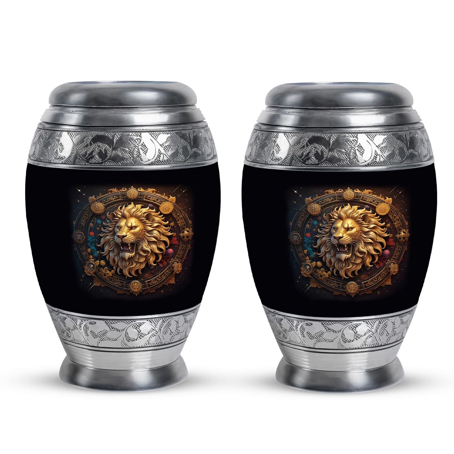 Personalized Lion Cremation Urn for Men - 10-inch, 200 cu in - Yatskia