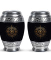 Spiritual Urns for Adult Female And Male - Golden Symmetric Urn