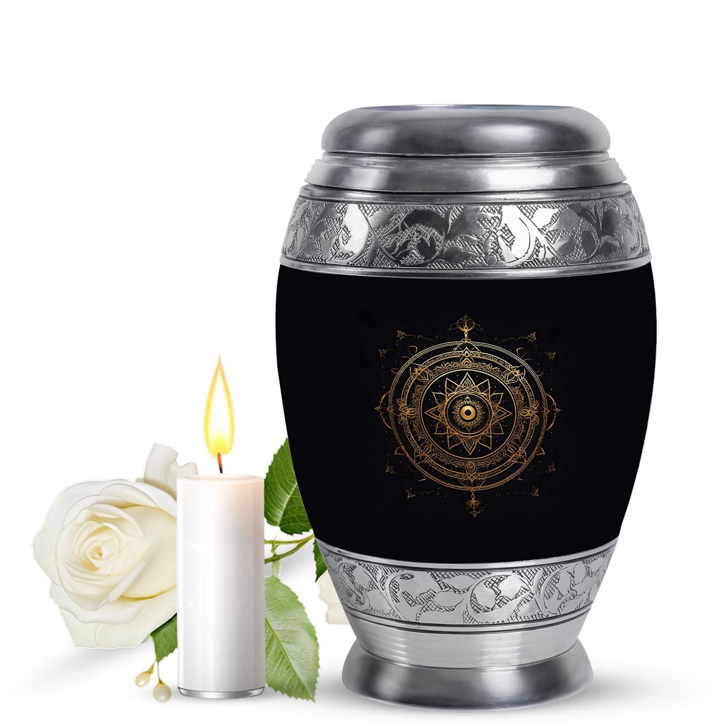Personalized Religious Cremation Urn for Adult Female - 10-inch, 200 cu in - Yatskia
