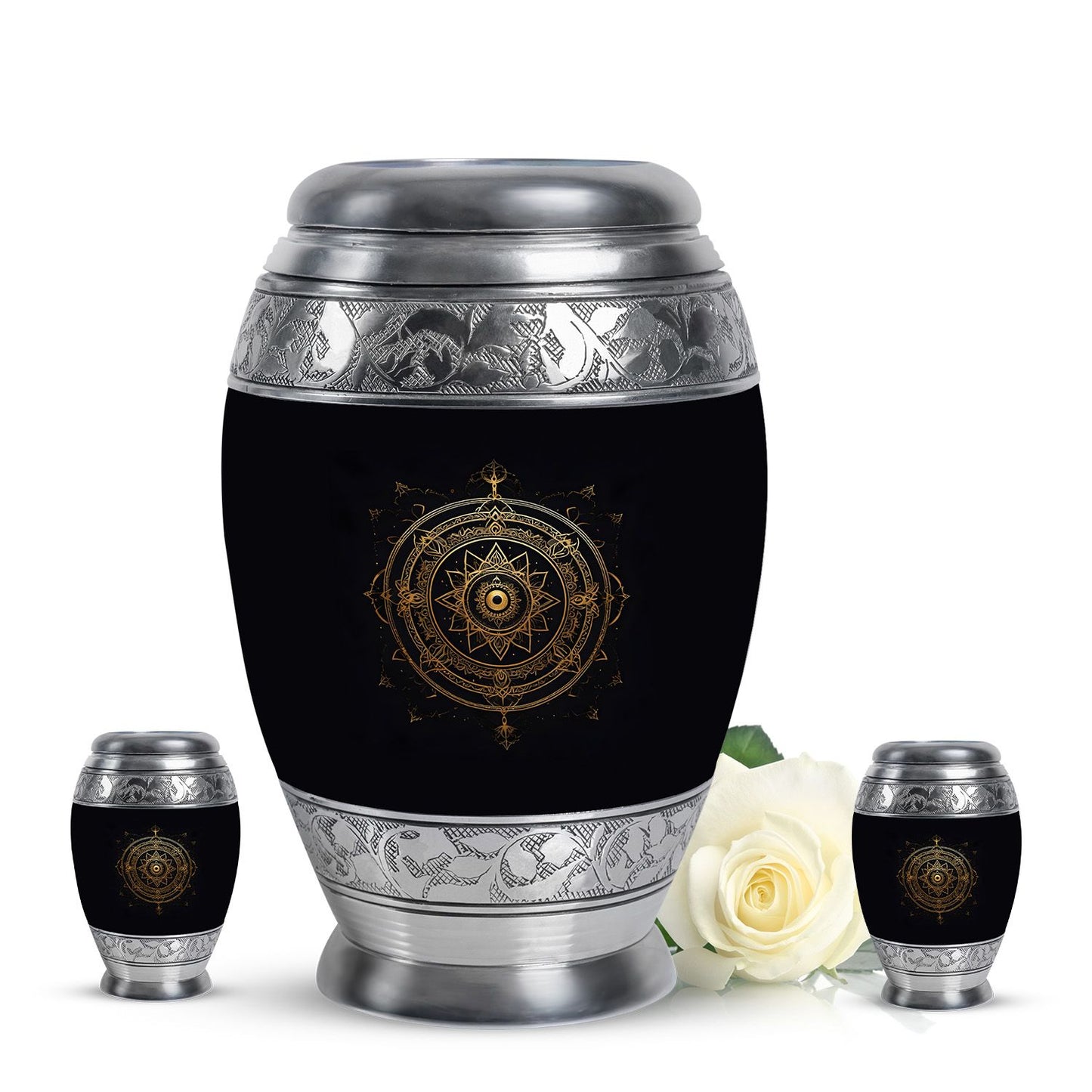 Personalized Religious Cremation Urn for Adult Female - 10-inch, 200 cu in - Yatskia