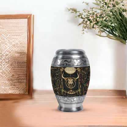 Personalized Zodiac Cremation Urn for Human Ashes - 10-inch, 200 cu in - Yatskia