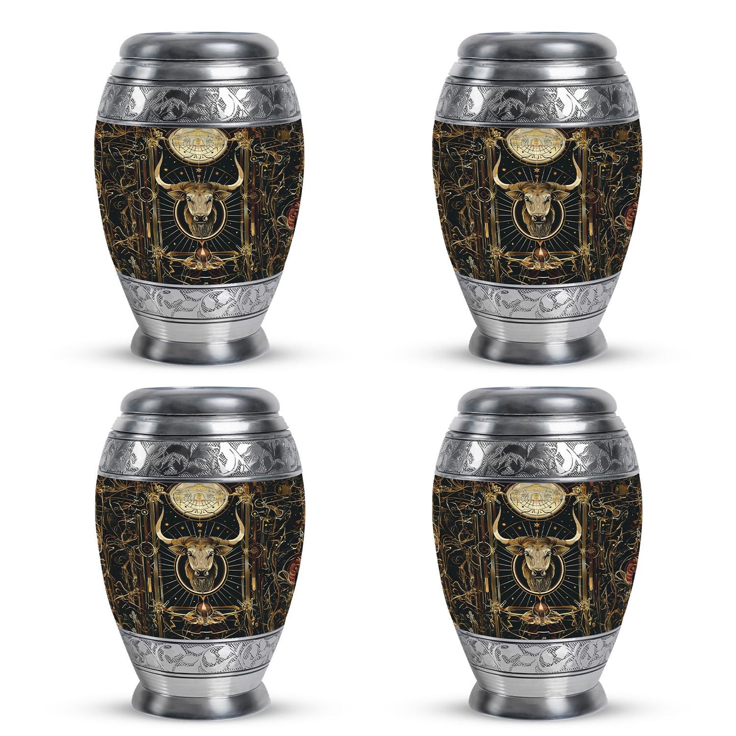 Personalized Zodiac Cremation Urn for Human Ashes - 10-inch, 200 cu in - Yatskia