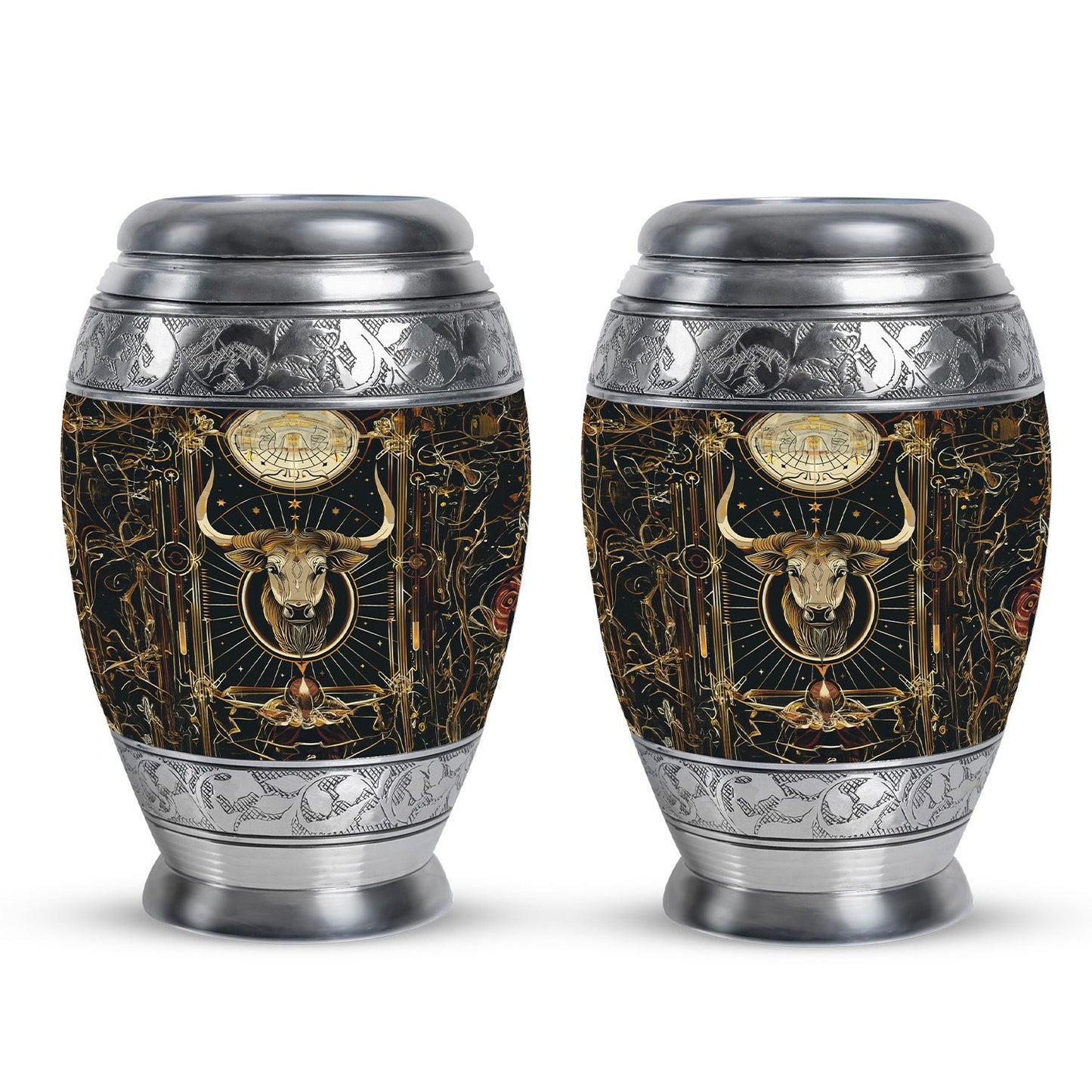 Personalized Zodiac Cremation Urn for Human Ashes - 10-inch, 200 cu in - Yatskia