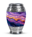 Purple Abstract Memorial Ashes Urn For Mom - Cremation Urns For Women