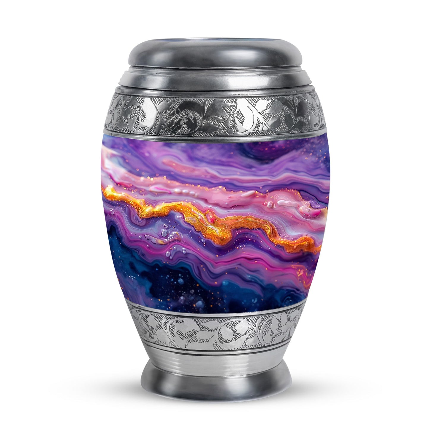 Purple Personalized Mother Cremation Urn for Mom - 10-inch, 200 cu in - Yatskia