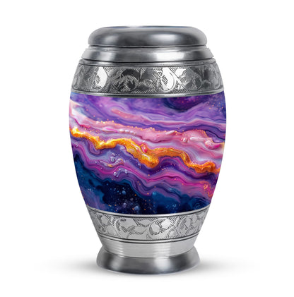 Purple Personalized Mother Cremation Urn for Mom - 10-inch, 200 cu in - Yatskia