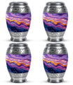 Purple Abstract Memorial Ashes Urn For Mom - Cremation Urns For Women