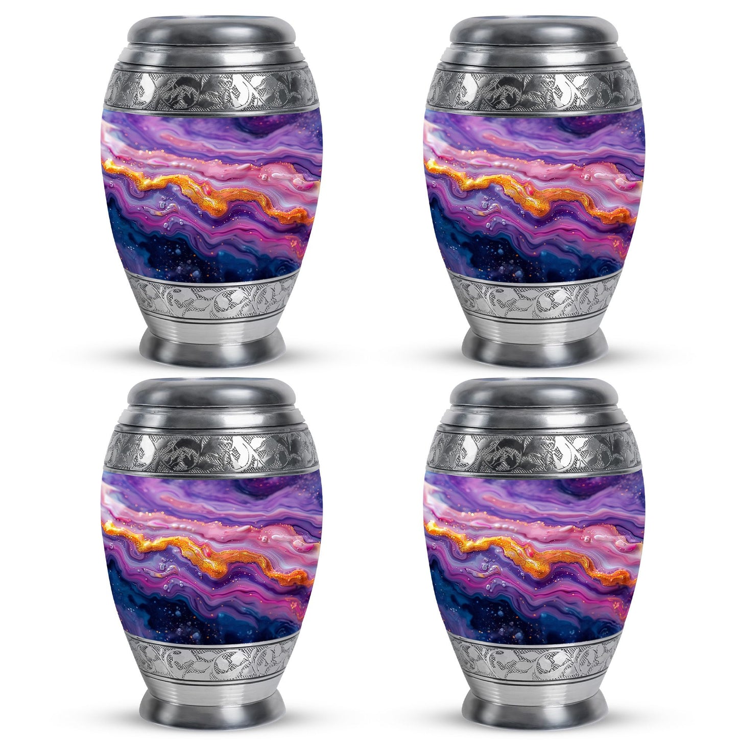 Purple Personalized Mother Cremation Urn for Mom - 10-inch, 200 cu in - Yatskia