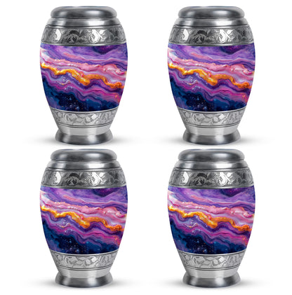 Purple Personalized Mother Cremation Urn for Mom - 10-inch, 200 cu in - Yatskia