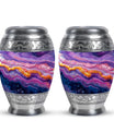Purple Abstract Memorial Ashes Urn For Mom - Cremation Urns For Women