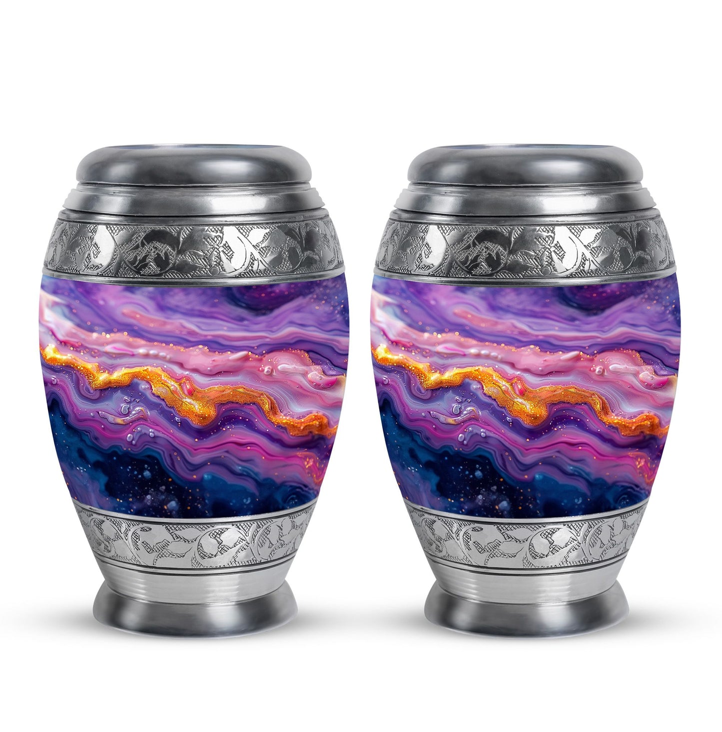 Purple Personalized Mother Cremation Urn for Mom - 10-inch, 200 cu in - Yatskia