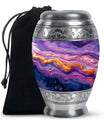 Purple Abstract Memorial Ashes Urn For Mom - Cremation Urns For Women