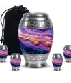 Purple Abstract Memorial Ashes Urn For Mom - Cremation Urns For Women