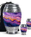 Purple Abstract Memorial Ashes Urn For Mom - Cremation Urns For Women