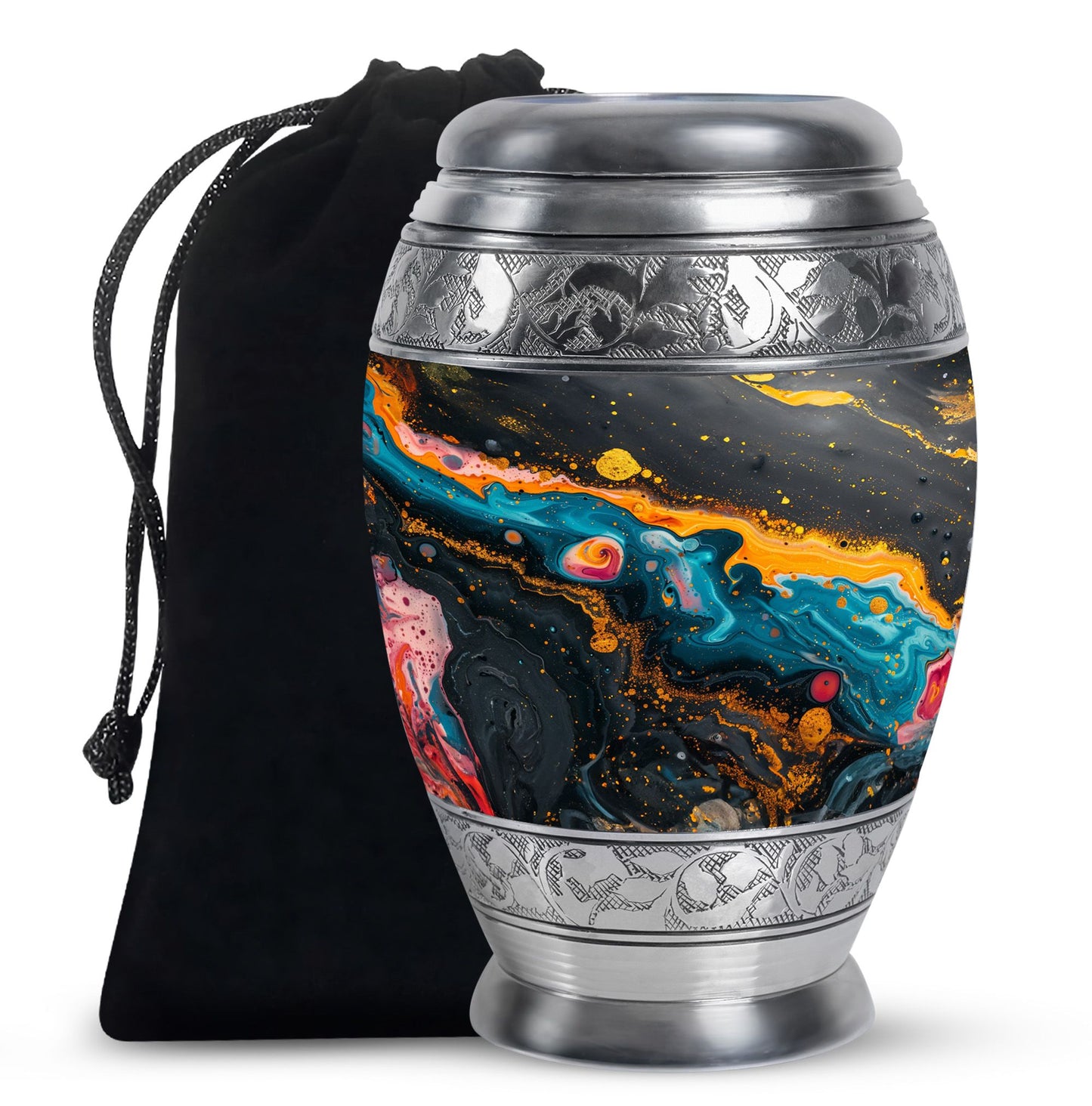 Colorful Personalized Marble Keepsake Urn for Human Ashes - 10-inch, 200 cu in - Yatskia