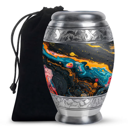 Colorful Personalized Marble Keepsake Urn for Human Ashes - 10-inch, 200 cu in - Yatskia