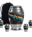 Abstract Small Keepsake Urns For Human Ashes - Colorful Memorial Urn