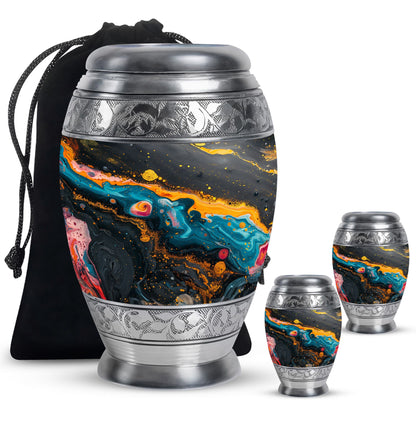 Colorful Personalized Marble Keepsake Urn for Human Ashes - 10-inch, 200 cu in - Yatskia
