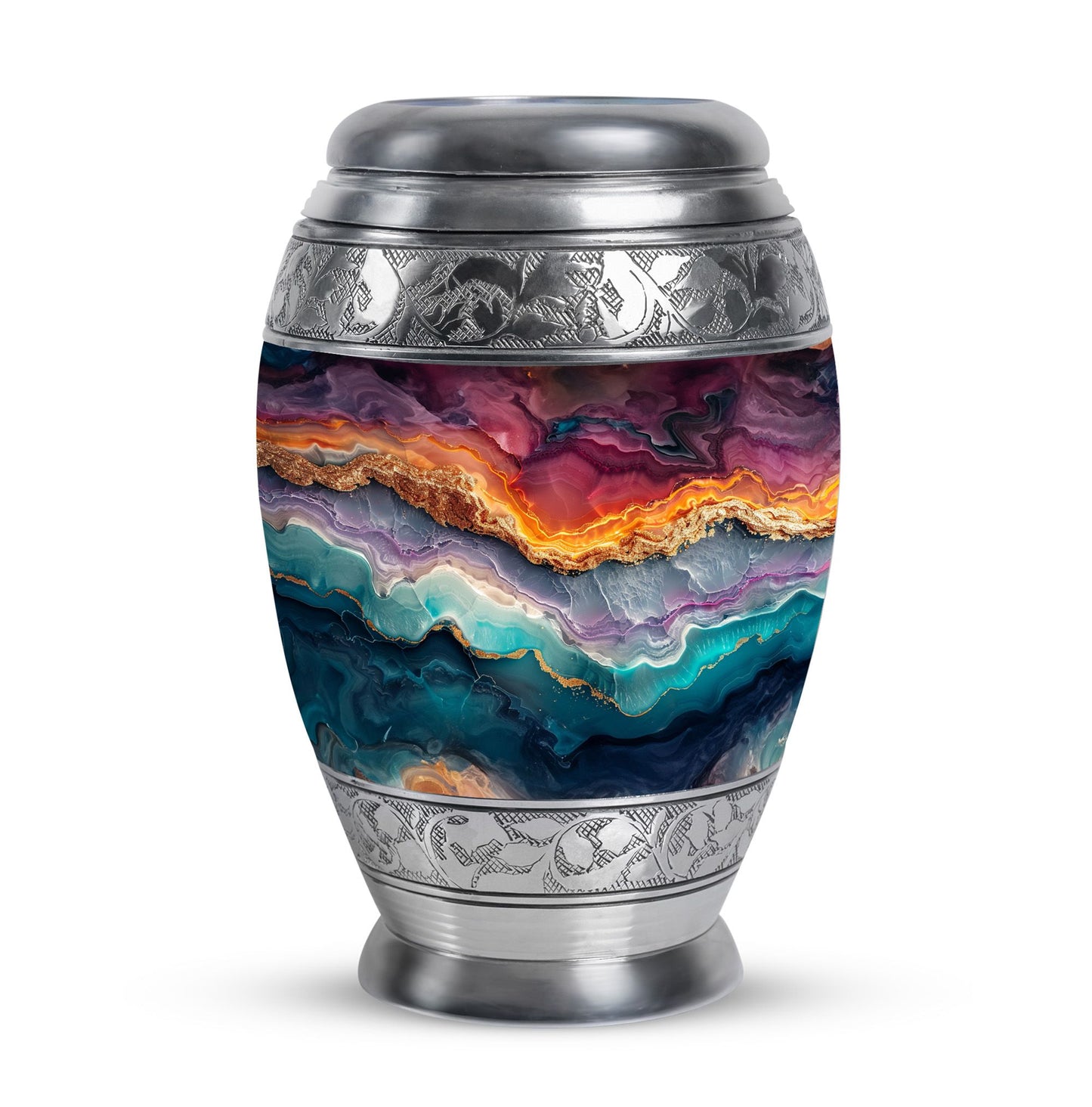 Personalized Marble Memorial Urn for Adult - 10-inch, 200 cu in - Yatskia