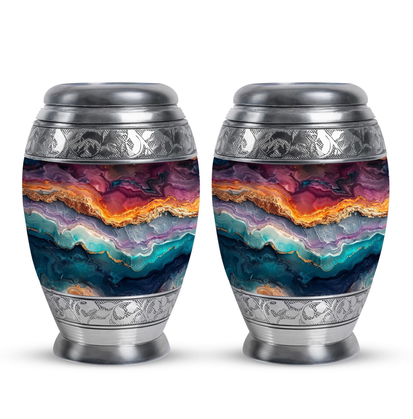 Personalized Marble Memorial Urn for Adult - 10-inch, 200 cu in - Yatskia