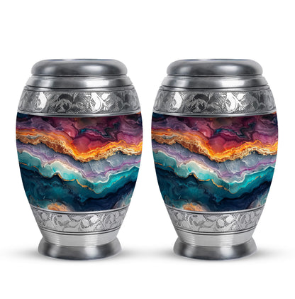 Personalized Marble Memorial Urn for Adult - 10-inch, 200 cu in - Yatskia
