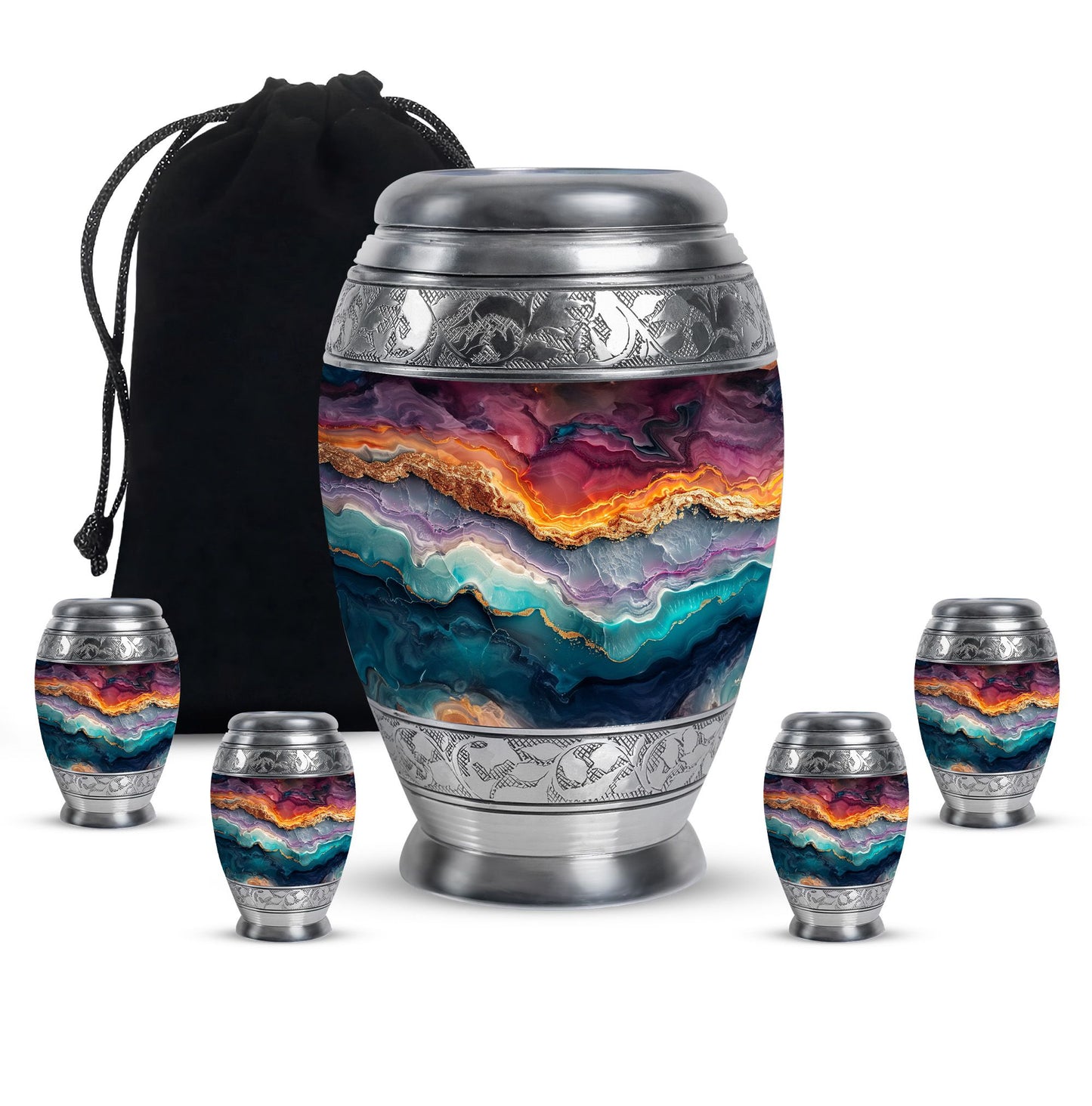 Personalized Marble Memorial Urn for Adult - 10-inch, 200 cu in - Yatskia