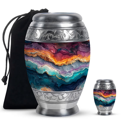 Personalized Marble Memorial Urn for Adult - 10-inch, 200 cu in - Yatskia