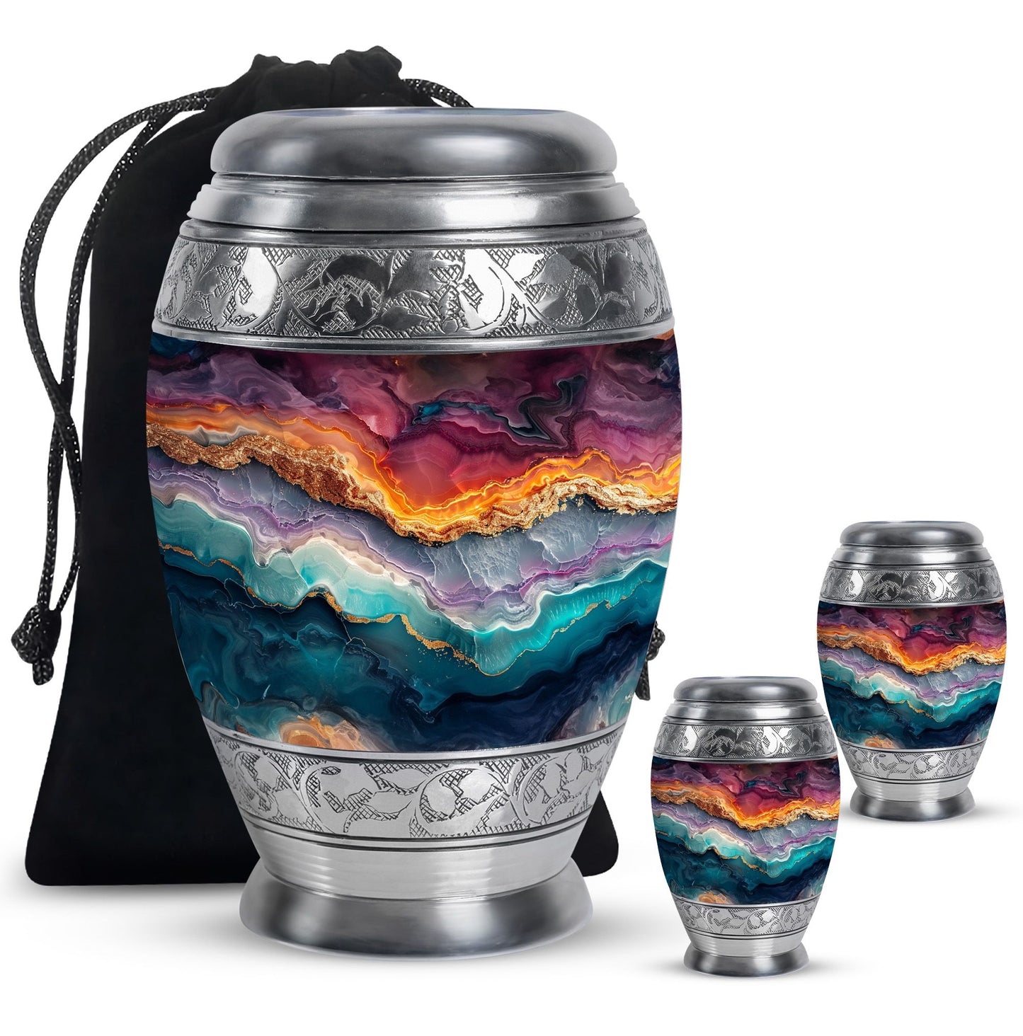 Personalized Marble Memorial Urn for Adult - 10-inch, 200 cu in - Yatskia
