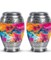 Colorful Abstract Urn For Ashes Adult Male - Large Memorial Urn Keepsake